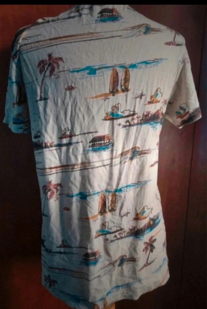 T-shirt à motifs plage taille M - photo numéro 5