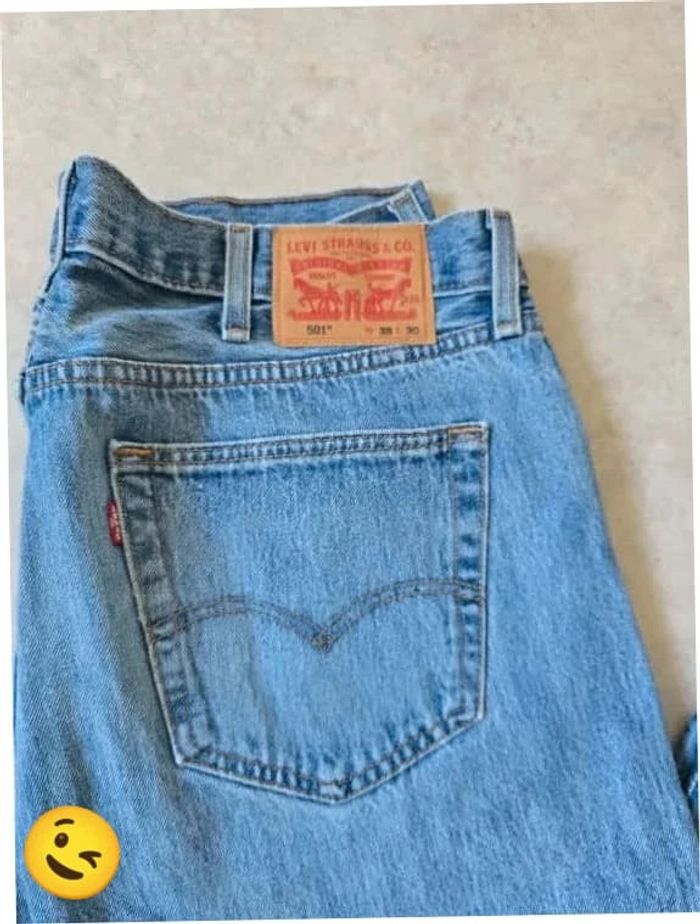 Jeans Levi's 501 W38 FR48 L30 coupe droite bleu Homme Men pan414b - photo numéro 2