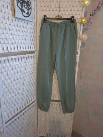 Pantalon de jogging RueChic vert menthe 100% coton femme TL / 40