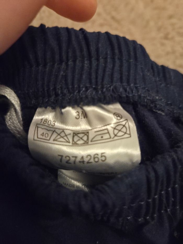 Pantalon bébé 3 mois bleu marine chic tres bon etat - photo numéro 2