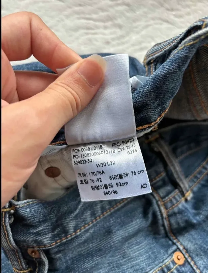 Jean Levi’s 501 bleu coupe straight droite fuselé taille M/40 W40 L32 homme - photo numéro 10