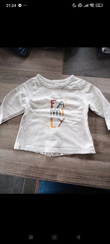 Tee shirt manches longues 3 mois
