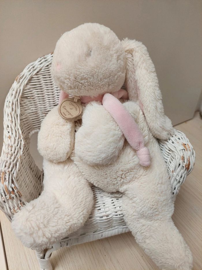 Doudou et compagnie - peluche lapin bonbon rose GM - photo numéro 4