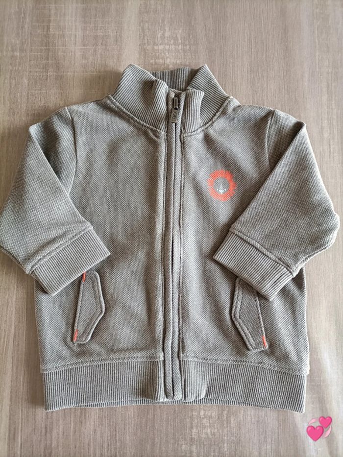 Gilet veste zippé Obaibi 3 mois