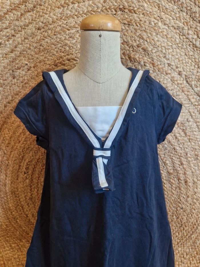 Jolie robe bleu marine fille H&M 4 ans - photo numéro 3
