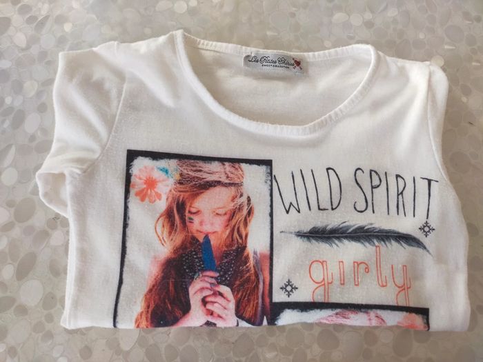 Sweat pour fille 6 ans blanc. - photo numéro 3
