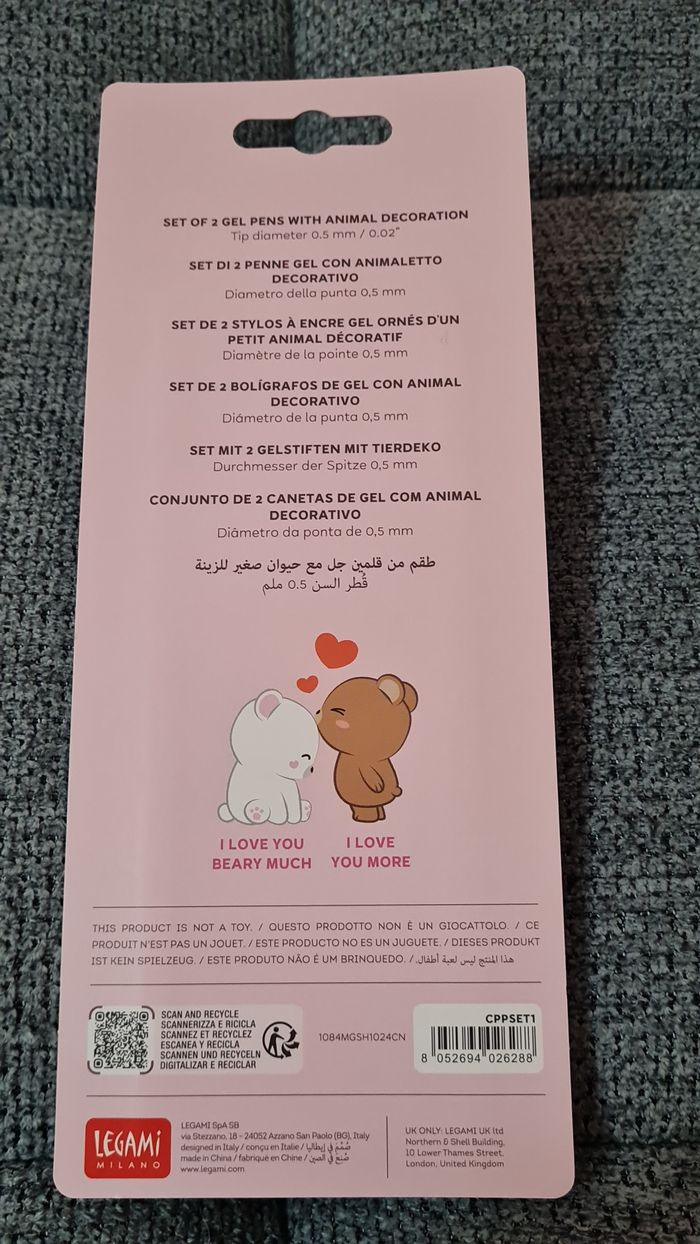 Legami Saint Valentin 2025 Lovely Friends Oursons Amoureux Bearly in Love - photo numéro 4