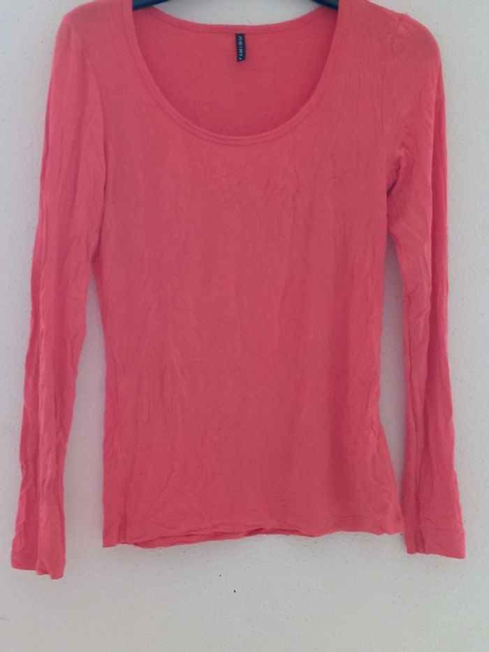 Haut leger femme T : L couleur abricot