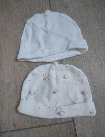 Lot de 2 bonnets coton mixte