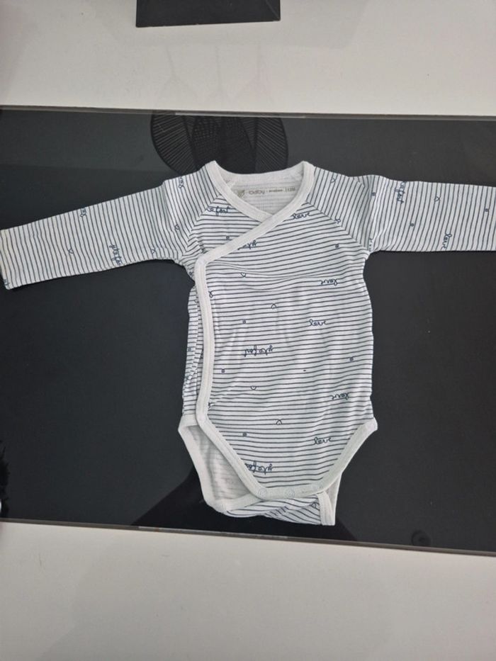 Lot de 2 bodies manches longues 12 mois - photo numéro 2
