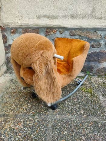 Chien Vintage sur roulettes 