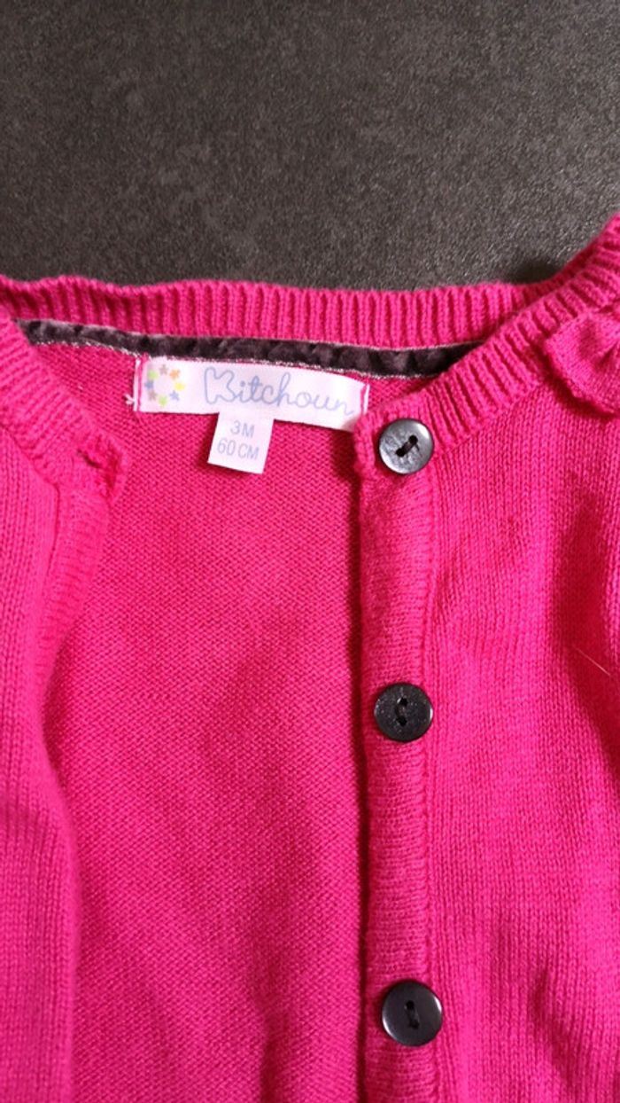 Gilet rose bébé - photo numéro 2