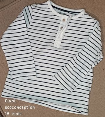 Marinière manches longues Kiabi 18 mois