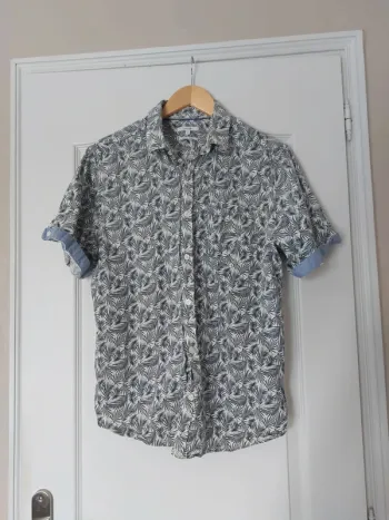 Chemise manches courtes en lin taille M