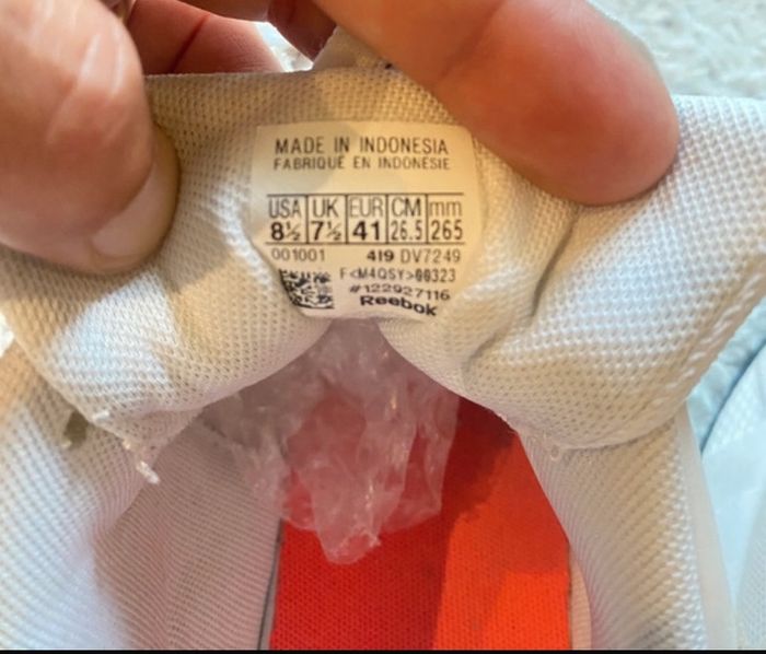 Reebok Aztrek 96 DV7249 White Porcelain Neon Red - photo numéro 7