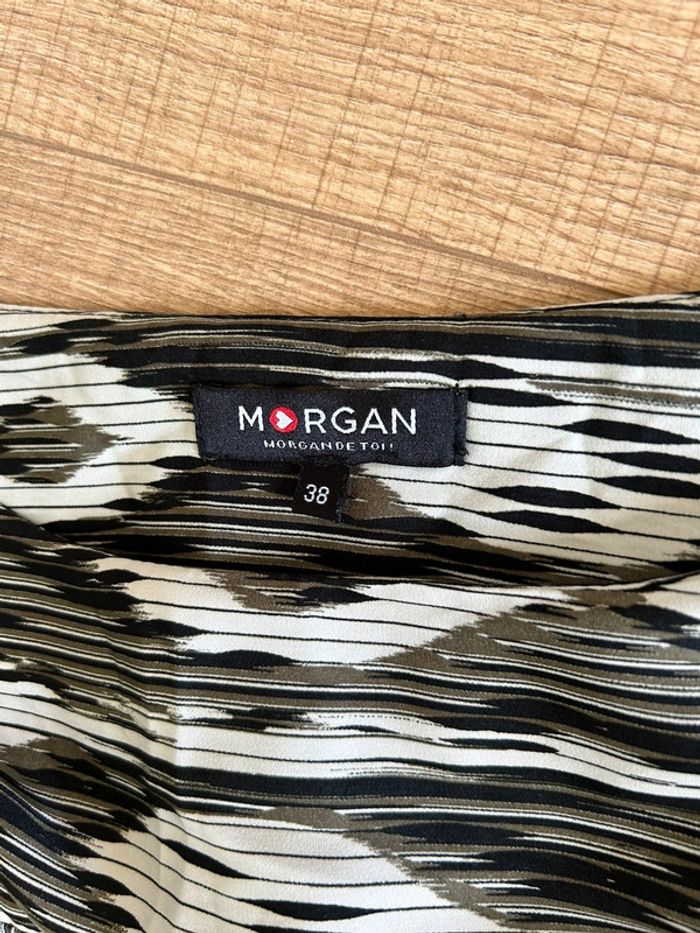 Robe imprimée kaki beige et noire Morgan taille 38 jamais portée - photo numéro 15