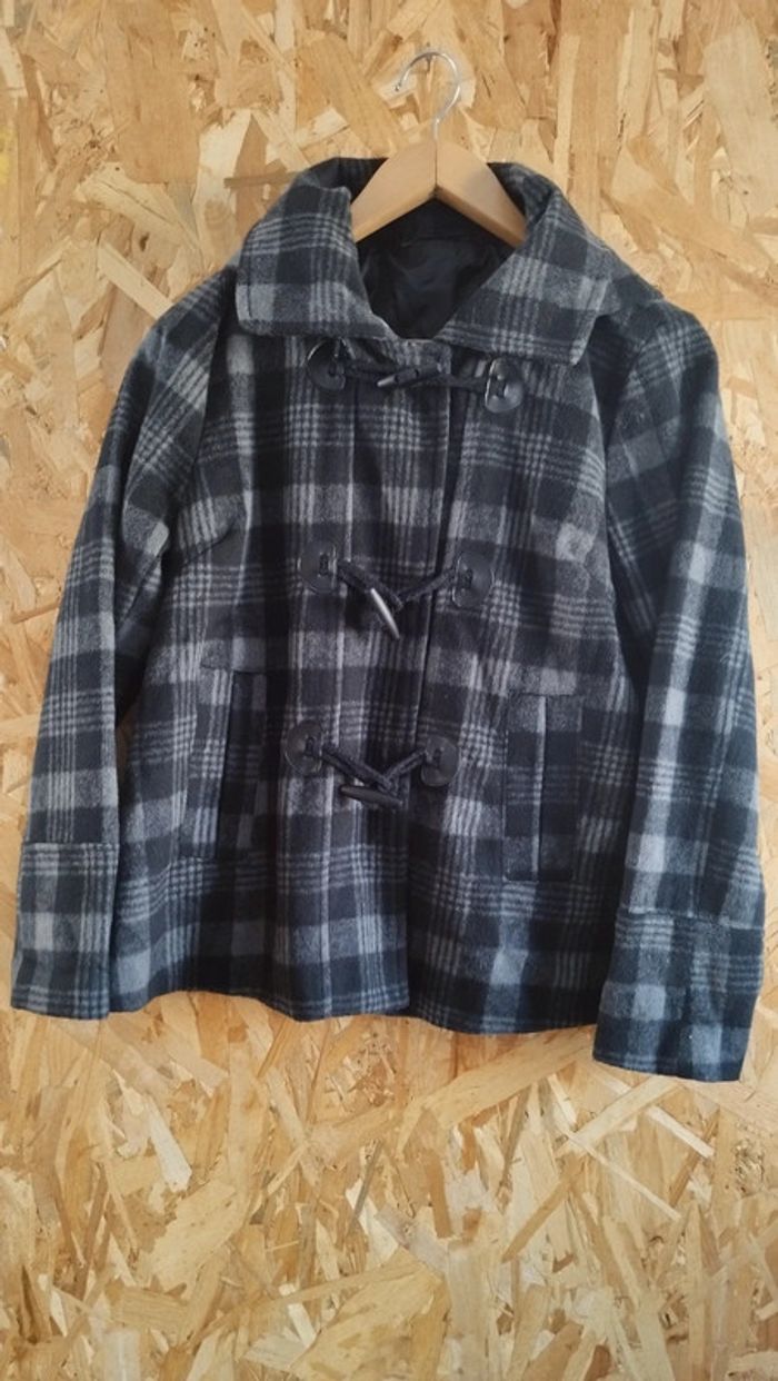 Veste chaude douce à carreaux