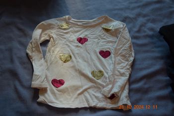 Sous pull fille 6 ans cœur paillettes