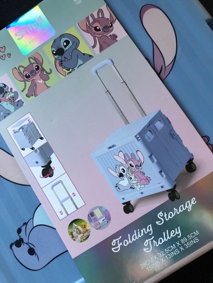 Neuf Chariot - caddie pliable - storage box - Stitch Disney