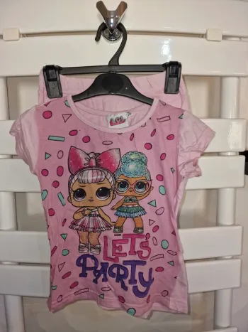 pyjama 2 pièces short rose LOL surprise