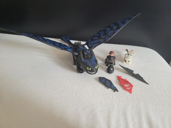 Playmobil - Krokmou et Harold avec bébé Dragon - 70037