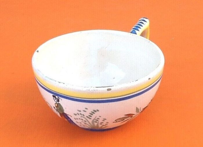 Tasse / Soucoupe à déjeuner Faïence Henriot Quimper France - photo numéro 3