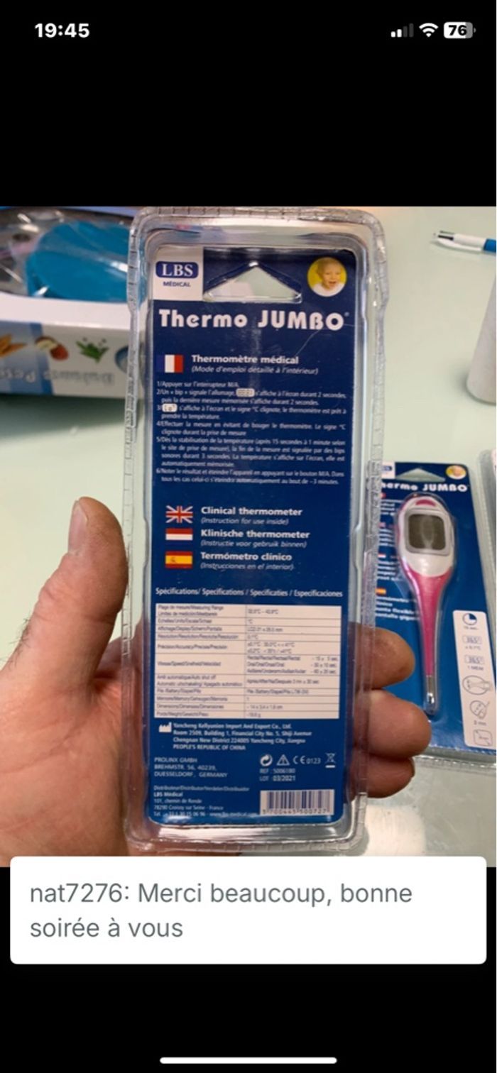 Thermomètre jumbo LBS flexible - photo numéro 3
