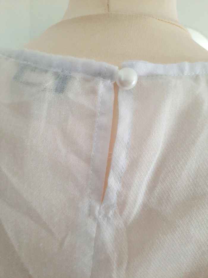 Blouse 36 blanche macramé  Vonda #lora11femme36 - photo numéro 5
