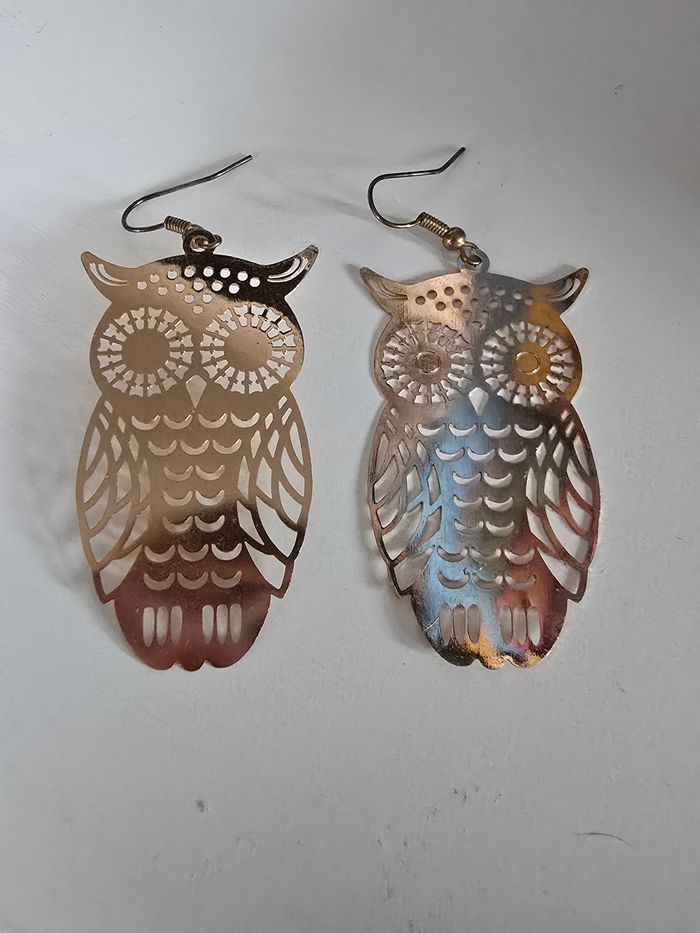 Boucles d’oreilles hiboux - photo numéro 2