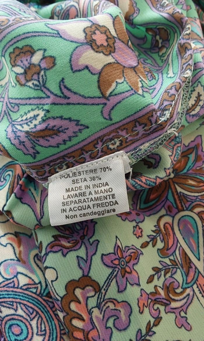 Sarouel neuf soie polyester hippie chic bohème T 36/38 - photo numéro 16