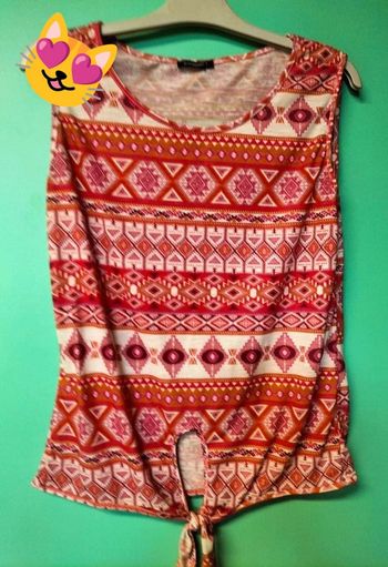 Débardeur rouge blanc in extenso L