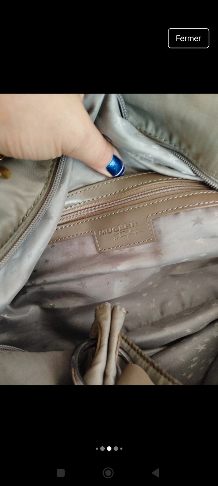 Sac Thierry Mugler couleur taupe. - photo numéro 4