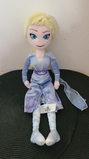 Poupée chiffon Elsa La Reine des Neiges 2 Disney Parks 2019 Disneyland peluche robe bleu blanc