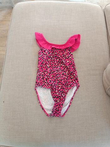 Maillot de bain une pièce léopard rose 6 ans