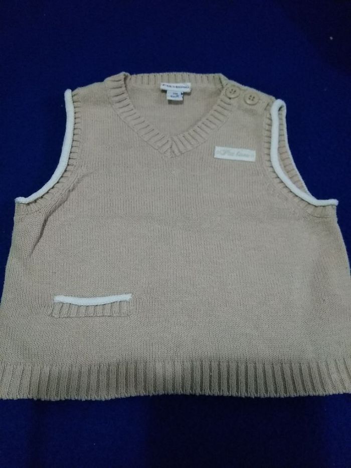 Pull sans manches bébé garçon 3 mois