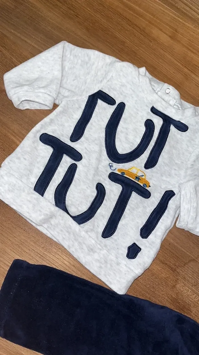 Pyjama velour 12 mois Gemo - photo numéro 3