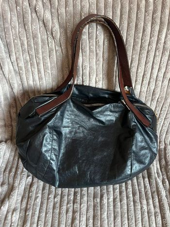 Sac bowling Céline Paris noir en cuir – à restaurer