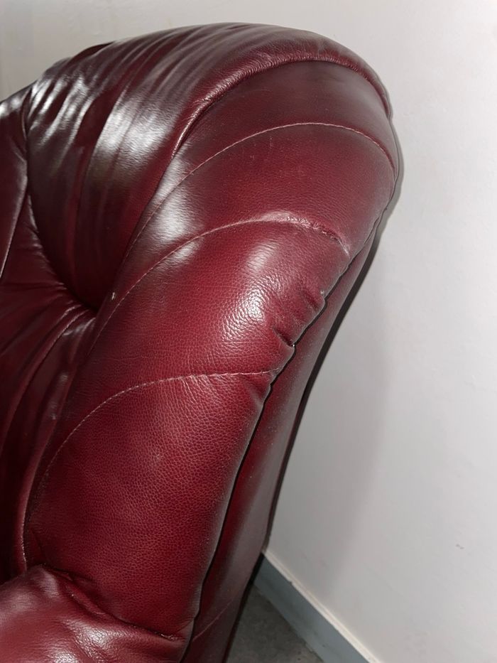 Fauteuil cuir magenta - photo numéro 6