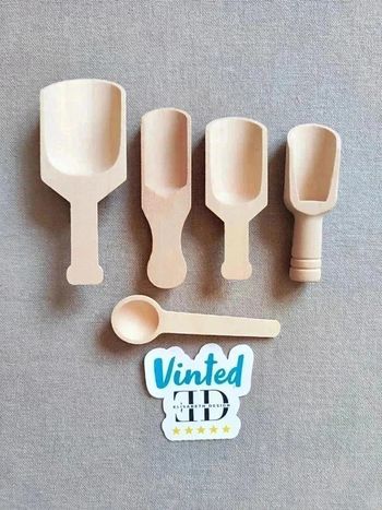 Lot de 5 pelles en bois pour transvaser