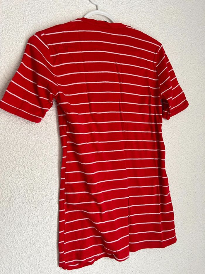 497 - t-shirt rayé blanc et rouge à manches courtes - photo numéro 7