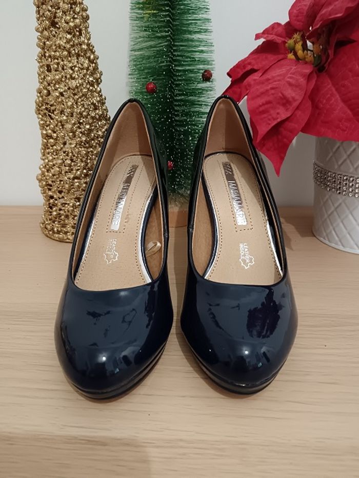 Escarpins vernis marine P 36 - photo numéro 3