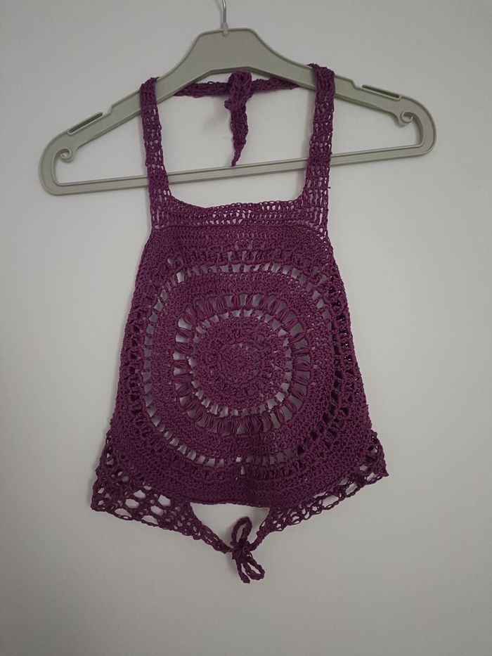 💎 Magnifique top dos nue- piece unique fait au crochets taille xs-s💎