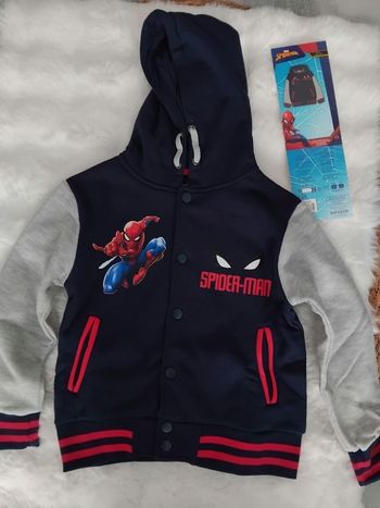 Veste gilet sweat garçon Spiderman Marvel neuf 6 ans