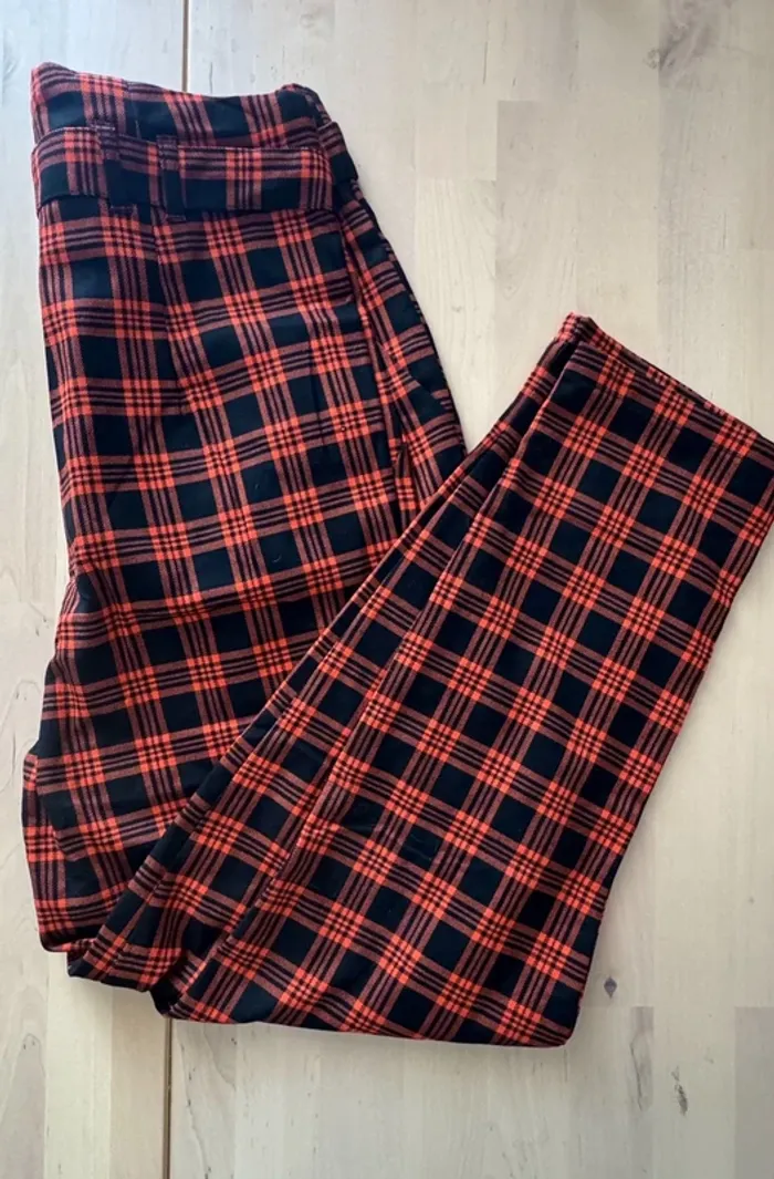 Pantalon à carreaux femme 38 neuf - photo numéro 2