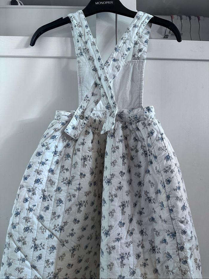 Robe à bretelles matelassé fleuri taille 8 ans - photo numéro 3