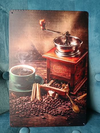 Plaque métal décoration Café neuve 20x30cm