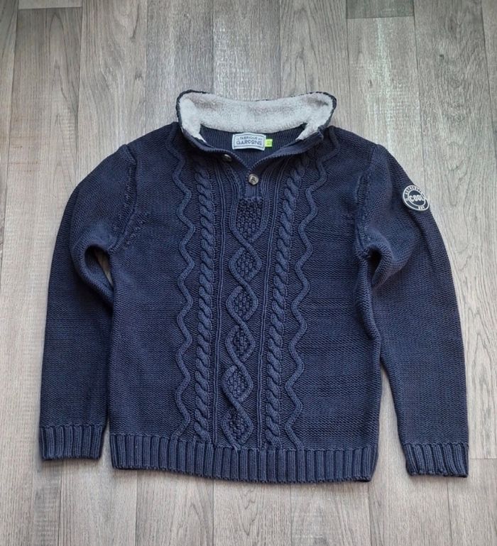 Pull marine avec torsades. La fabrique des garçons - photo numéro 3