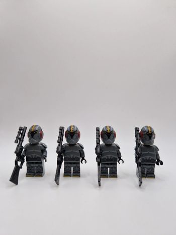 Figurines type lego 4 clones gris star wars