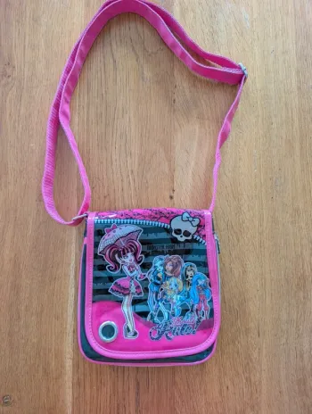Sacoche Bandoulière Monster High Fille - 25 CM rose et noir