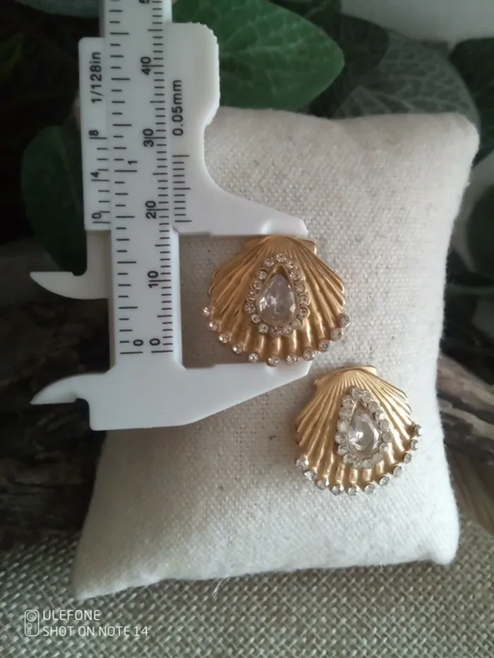 Boucles d'oreilles bohèmes coquillages - photo numéro 2